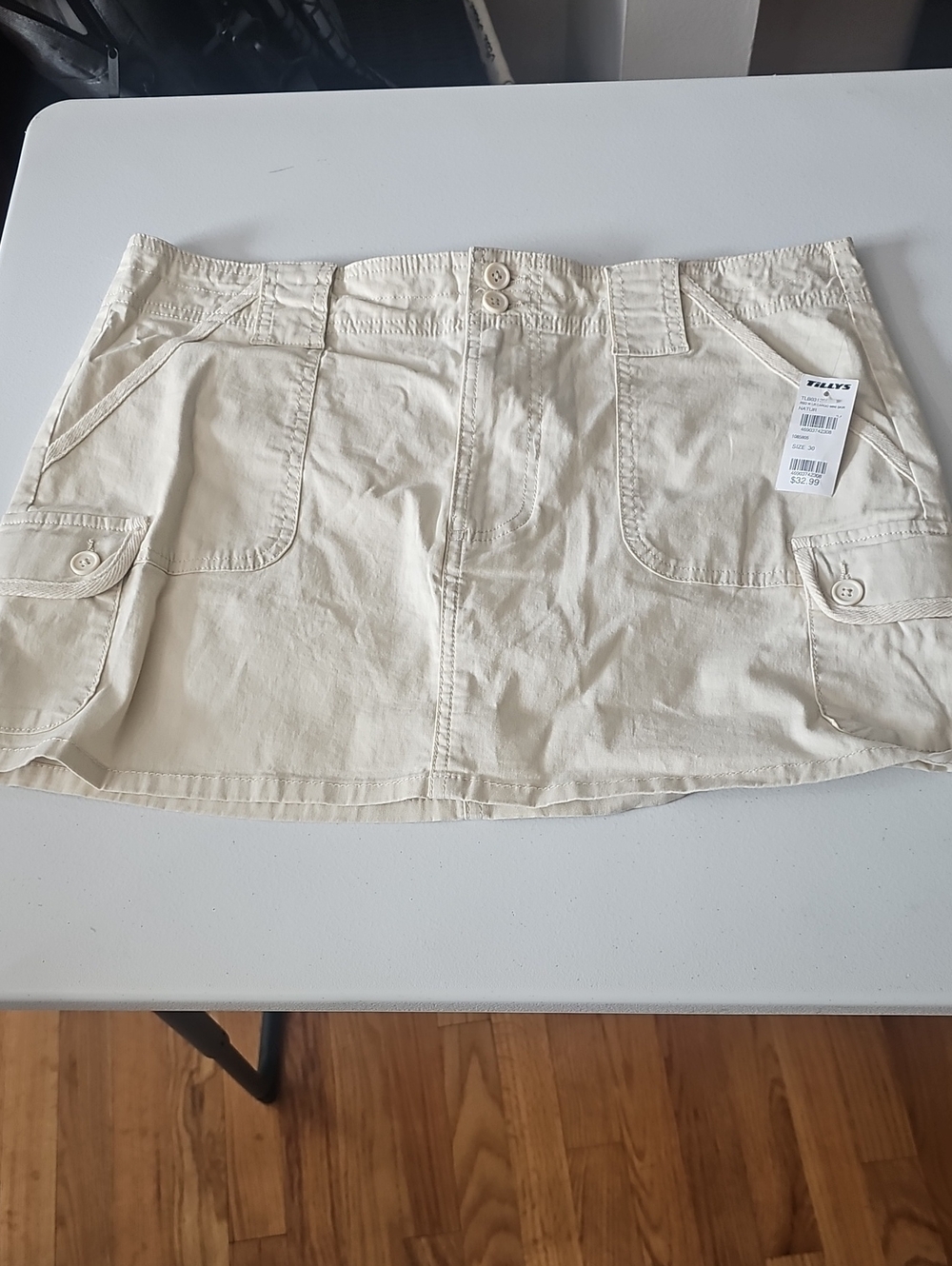 RSQ Neutral Cream Utility Skirt